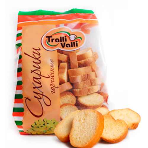 Сухарики горчичные 180 г тралли валли Tralli Valli
