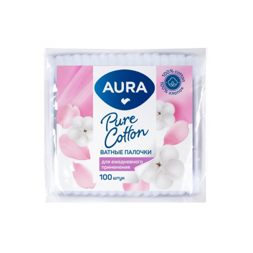 Ватные палочки Aura 100шт п/п