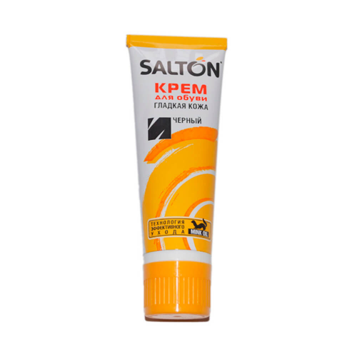 Крем для обуви Salton 75мл для гладкой кожи черный туба
