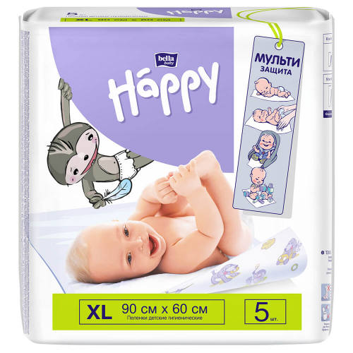 Пелёнка Bella Happy 5шт 60*90см детская