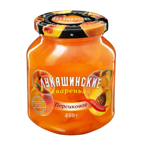 Варенье лукашинские 450 г персиковое гост ст/б Лукашинские