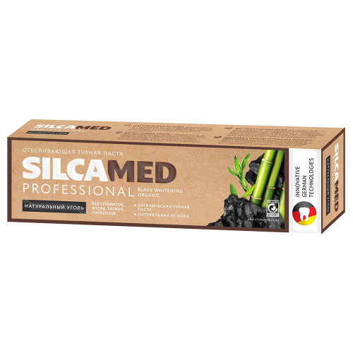 Зубная паста Silcamed 100г натуральный уголь органик Sillca