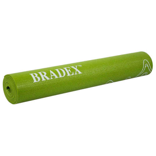 Коврик для йоги Bradex 173х61 с рисунком зеленый sf 0404 BRADEX