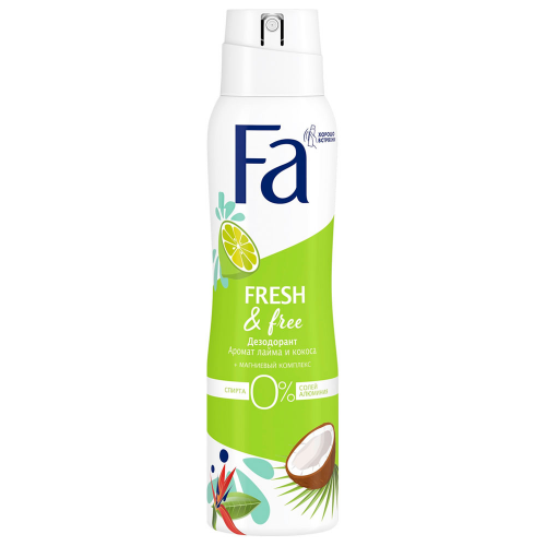 Дезодорант Fa Fresh 150мл спрей лайм-кокос