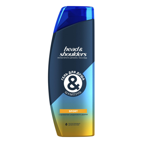 Гель для душа+шампунь Head and Shoulders 360мл спорт Head&Shoulders