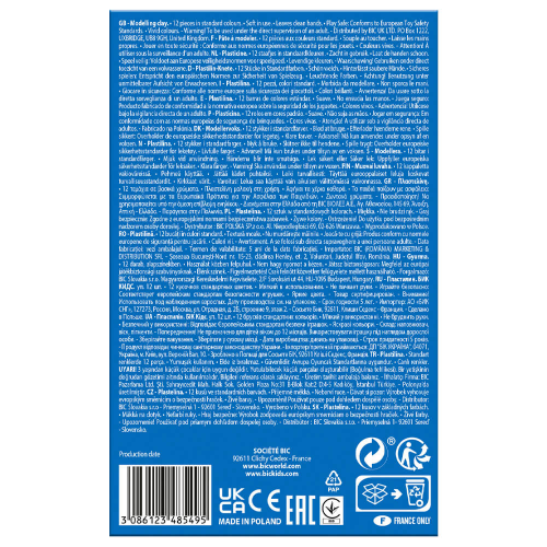 Пластилин 12цв бик кидц уп12 BiC