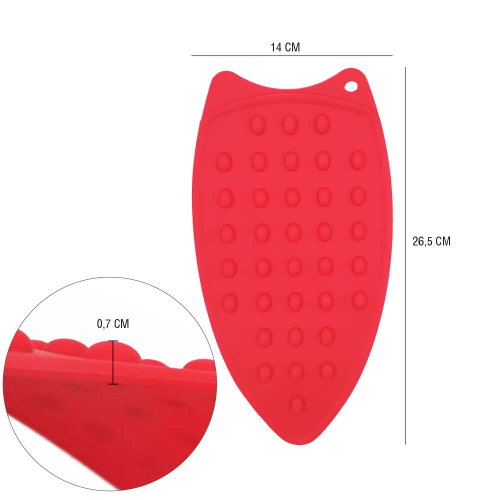 Подставка под утюг 26,5*14*0,7см Unigood силиконовая красная