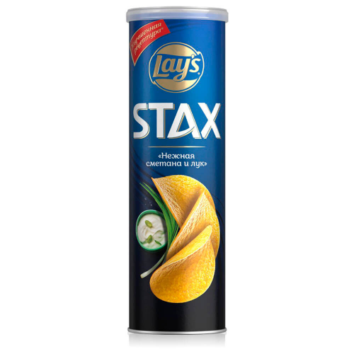 Чипсы Lay's Stax 140г сметана и лук туба Lays
