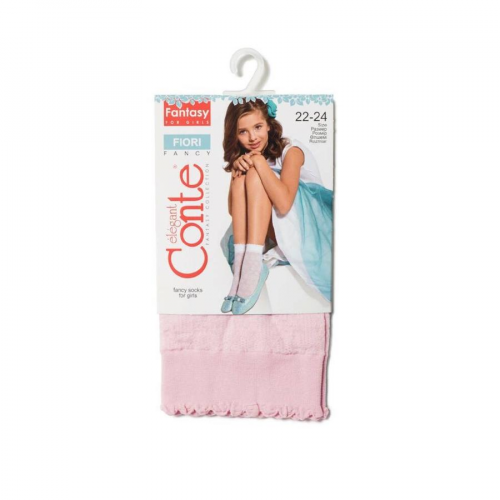 Носки для девочек Conte FIORI р.18-20 розовый нарядные 16с-53сп