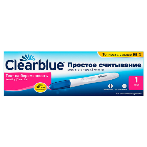 Тест для определения беременности клиаблу 1 шт CLEARBLUE