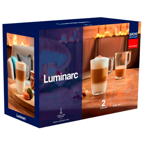 Набор кружек 2шт 400мл Luminarc время дегустаций капучино q2843