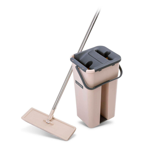 Ведро со шваброй Scratch Cleaning Mop 3,3 л бежевое