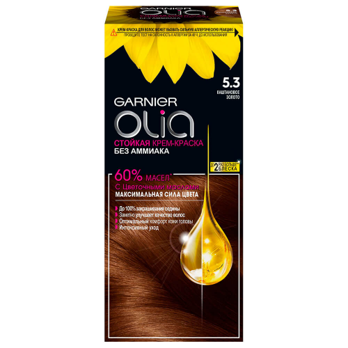 Краска для волос Garnier Olia 5.3 золотистый каштан GARNIER