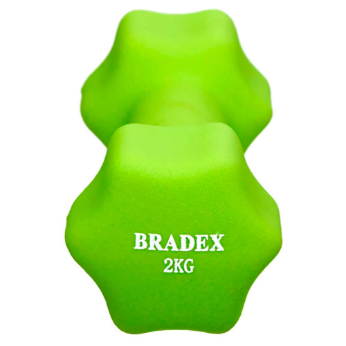Гантель Bradex неопреновая 2кг салатовая BRADEX