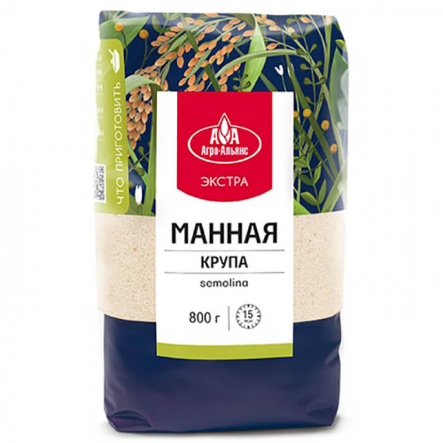 Крупа манная Агро-альянс 800г АГРО-АЛЬЯНС