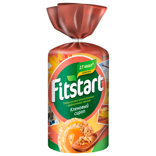 Хлебцы фитстарт рисовые 100 г кленовый сироп Fitstart