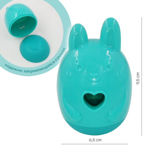 Игрушка-кормушка для кошек Европа 6,4x6,8x9,6см голубой