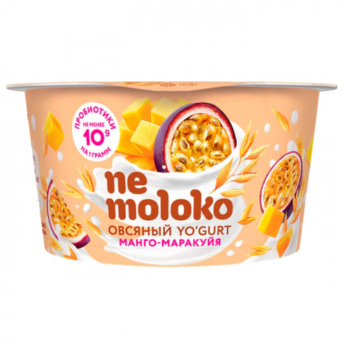 Продукт овсяный Nemoloko 130 г йогурт манго маракуйя