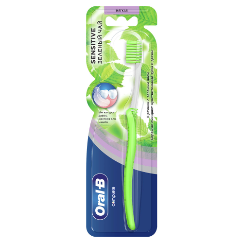 Зубная щетка Oral-B сенсетив зеленый чай мягкая