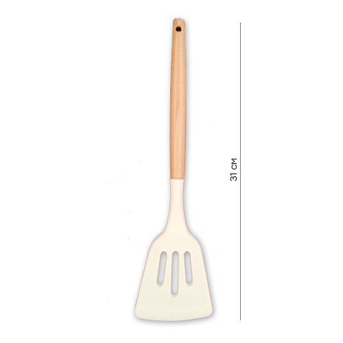 Лопатка с прорезями 31 см Unigood айвори tr-kus-s001 w6