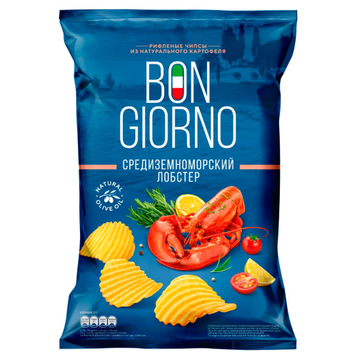 Чипсы бон джорно 90 г среднеземноморский лобстер Bon Giorno