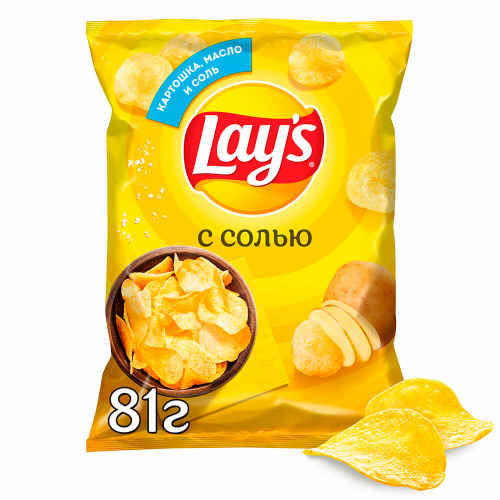 Чипсы лейс 81 г соль Lays