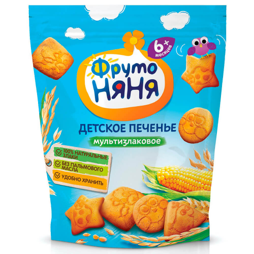 Печенье фрутоняня 120 г мультизлаковое с 6 месяцев Фрутоняня