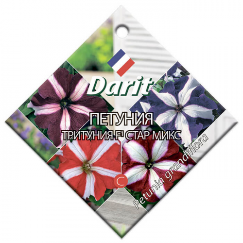 Цветы петуния тритуния f1 стар микс 10 шт дарит однолетние Darit