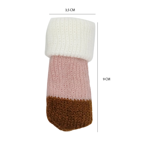 Набор носков для домашних животных Unigood 12 x3cm 4 шт хлопок розовый tr-cln-002 p