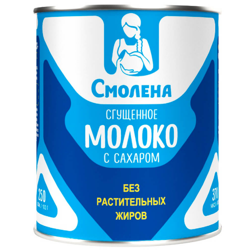 Молоко сгущенное смолена 370 г цельное с сахаром ж/б