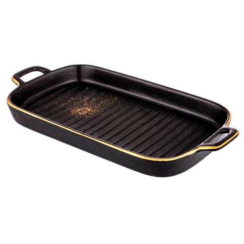 Блюдо 28 см Bronco midnight gold прямоугольное с ручками 42-367