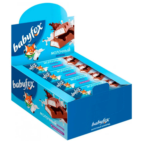 Шоколадный батончик с молочной начинкой Baby Fox 45 г BabyFox