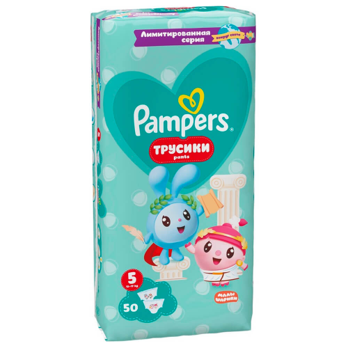 Трусики-подгузники памперс пантс 50 шт юниор 12-17 кг джамбо Pampers