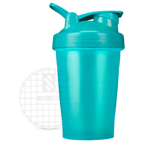Шейкер 0.4 л бирюзовый сетка ShakerBottle