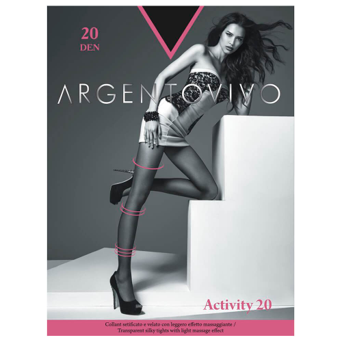 Колготки женские аржентовиво активити 20 ден неро р.4 ARGENTOVIVO