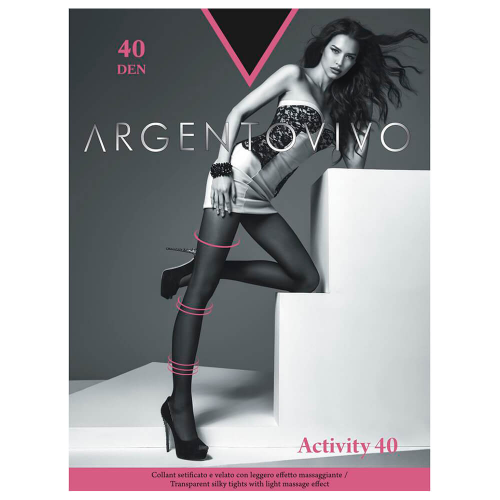 Колготки женские аржентовиво активити 40 ден неро р.2 ARGENTOVIVO