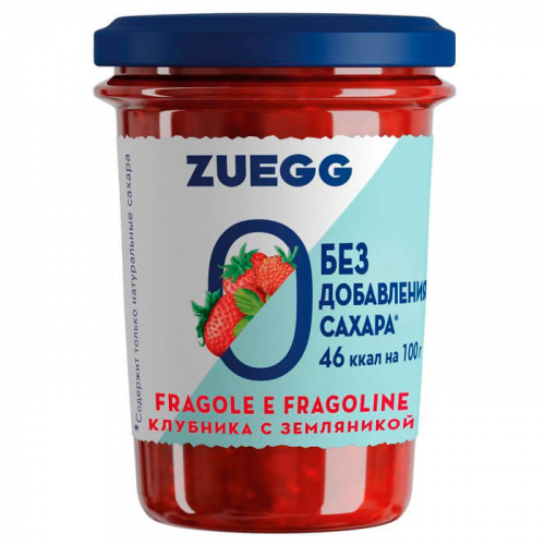 Конфитюр цуегг 220 г клубника с земляникой без сахара ст/б ZUEGG