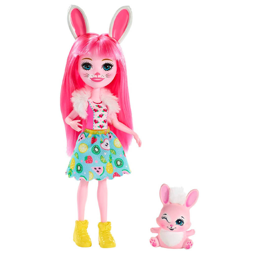 Кукла маттел энчантималс с любимой зверюшкой зайчиком dvh87 Mattel