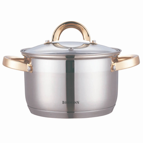 Кастрюля 2.1 л бохманн индукционное дно bh - 1416 g Bohmann