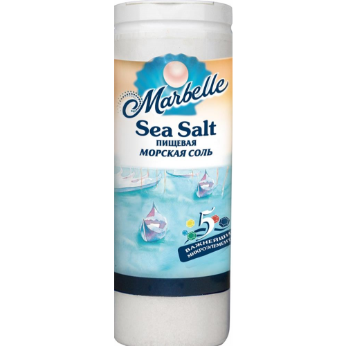 Соль марбелле 150 г морская пищевая мелкая пл/б Marbelle