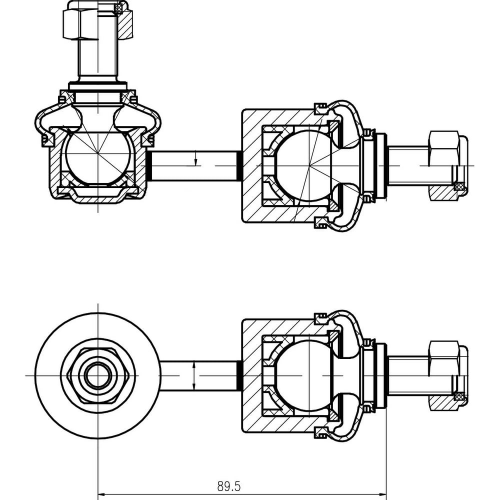 Правая стойка заднего стабилизатора для Kia Ceed (12-)/Optima (10-)/Sportage (10-) 2WD TRIALLI