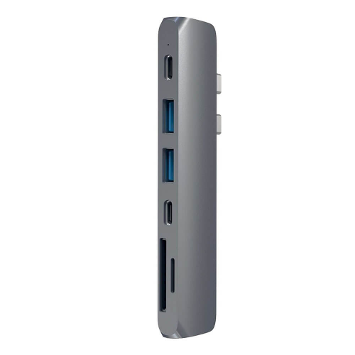 USB-разветвитель Satechi Aluminum Pro Hub для Macbook Pro (USB-C) Space Gray
