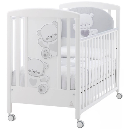 Детская кровать Italbaby Baby Jolie, белый/серый