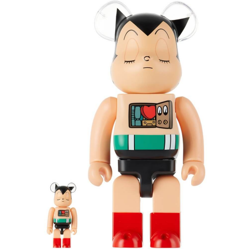 Фигура Bearbrick Medicom Toy - Astro Boy Sleeping Version 400% and 100%