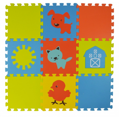 Игровой коврик Forest kids пазл Funny Farm 9 деталей 30х30х1,5 см