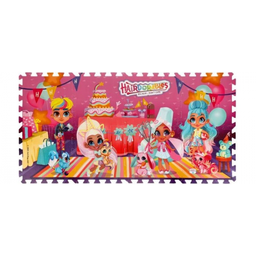 Игровой коврик Играем вместе пазл Hairdorable (8 сегментов)