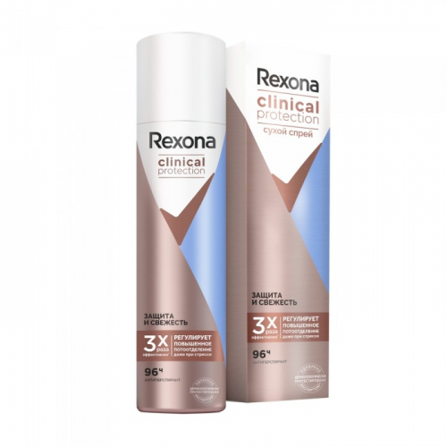 Rexona Clinical Protection Антиперспирант-аэрозоль Защита и Свежесть 150 мл