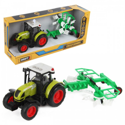 Drift Трактор с валкообразователем Farmland 1:16