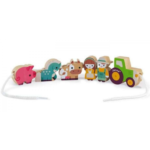 Деревянная игрушка Janod Ферма на веревочке