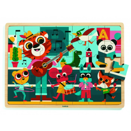 Деревянная игрушка Djeco Пазл-вкладка Музыка